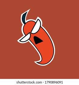 Chili Icon Vector For Sticker and Illustration