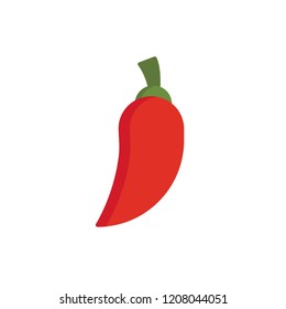 chili icon vector. vegetable icon flat style