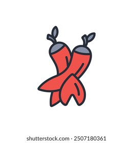 Chili icon. vector.Editable stroke.linear style sign for use web design,logo.Symbol illustration.