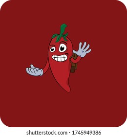 chili illustration for explanation or advertising