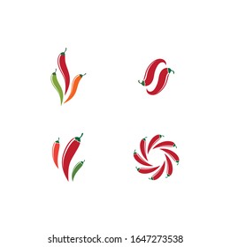 Chili illustration logo vector template