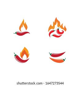 Chili illustration logo vector template