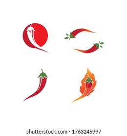 Chili illustration logo vector template