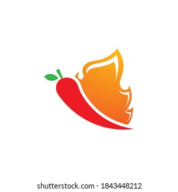 Chili illustration logo vector template