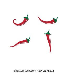 Plantilla vectorial de logotipo de ilustración de chile