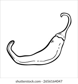 Chilistrichzeichnung. Es ist eine Vektorgrafik.