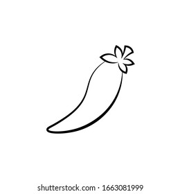Chili line icon. Clipart image isolated on white background