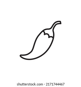 Ilustración vectorial de icono de línea de chile