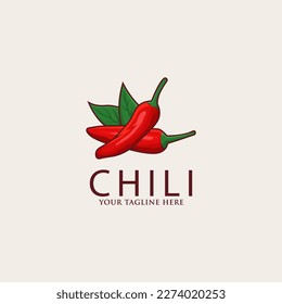 Chili logo design illustration template