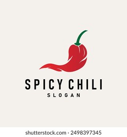 chili logo design illustration template garden plant results as food ingredients hot chili