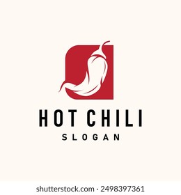 chili logo design illustration template garden plant results as food ingredients hot chili