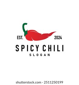 chili logo design illustration template garden plant results as food ingredients hot chili