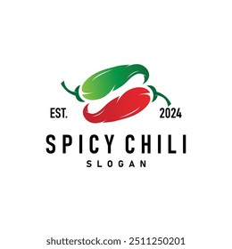 chili logo design illustration template garden plant results as food ingredients hot chili