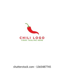 Chili logo design. Isolated vegetables. Vector illustration.