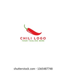 Chili logo design. Isolated vegetables. Vector illustration.