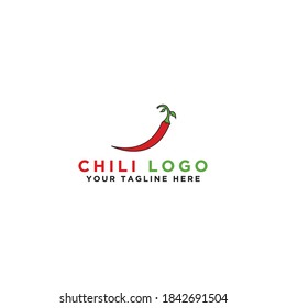 Chili logo design. Isolated vegetables. Vector illustration.