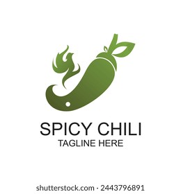 Chili logo design simple concept Premium Vector