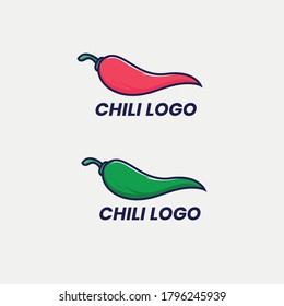 chili logo design template. suitable for the logo of a restaurant that sells spicy food
