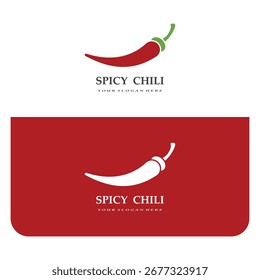 Modelo de design de logotipo Chili. Ilustração de vetor. Logotipo de pimenta de pimenta picante e quente, ícones e emblemas.
