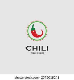 Chili logo design unique concept Premium Vector