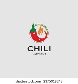 Chili logo design unique concept Premium Vector
