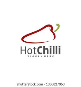 Chili logo design vector template, Red Chili Illustration, Symbol Icon