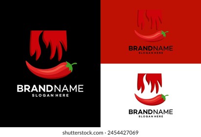 chili logo design vector  template illustration
