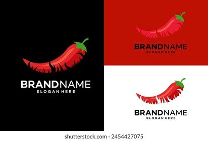 chili logo design vector  template illustration