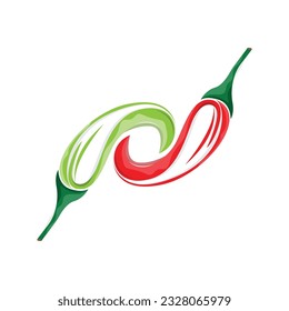 Chili Logo, Hot Spicy Chili Vector, Farm Garden Design, Symbol Template Simple Illustration