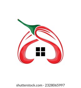 Chili Logo, Hot Spicy Chili Vector, Farm Garden Design, Symbol Template Simple Illustration