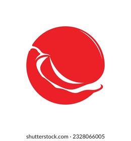 Chili Logo, Hot Spicy Chili Vector, Farm Garden Design, Symbol Template Simple Illustration