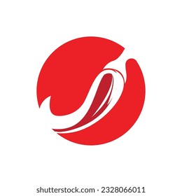 Chili Logo, Hot Spicy Chili Vector, Farm Garden Design, Symbol Template Simple Illustration