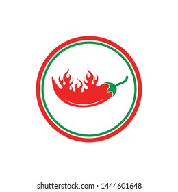 Chili logo icon vector illustration design template