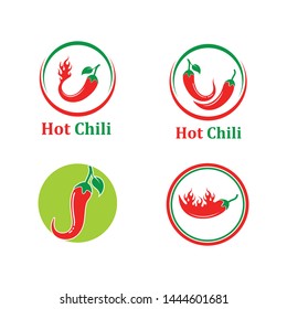 Chili logo icon vector illustration design template