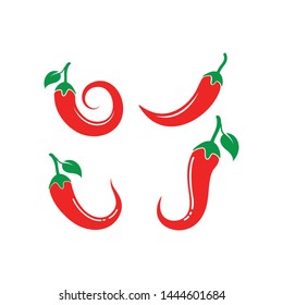 Chili logo icon vector illustration design template