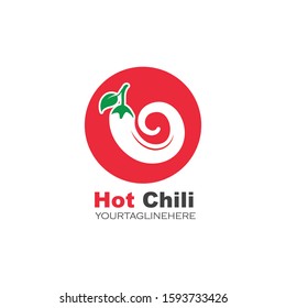 Chili logo icon vector illustration design template