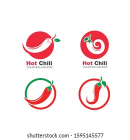 Chili logo icon vector illustration design template