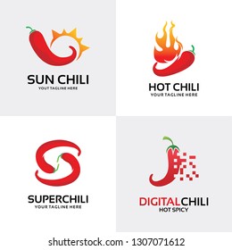 Chili Logo Set Design Template Collection