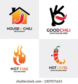 Chili Logo Set Design Template Collection