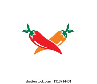 chili logo template vector icon illustration design 