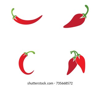 Chili logo template vector icon illustration design