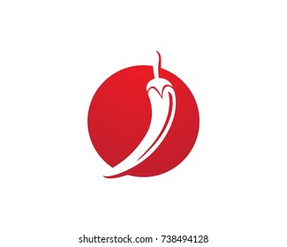 Chili logo template vector icon illustration design