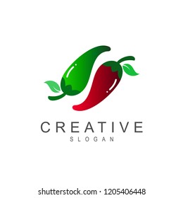 logo de chili, dos logos picantes de chile   ícono de cocina picante