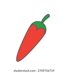 Ilustración de Plantilla de icono de Vector de logotipo de chili