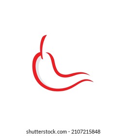 Chili logo vector Spicy food symbol template