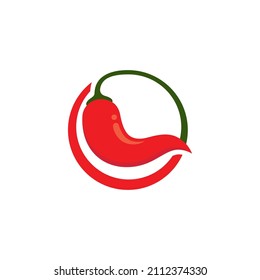 Chili logo vector Spicy food symbol template