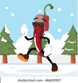 chili man stay cool in the middle of winter