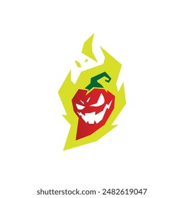 Chili monster esport mascot and restaurant logo design