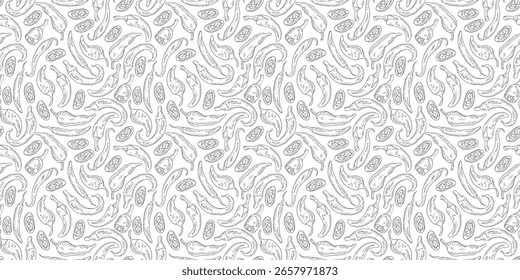 chili pattern Background. doodle chili background. pepper pattern background.