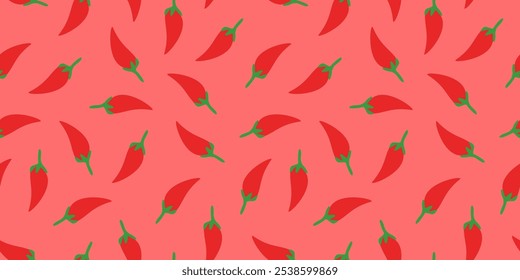 chili pattern Background. flat illustration chili pattern background. pepper pattern background. hot chili pattern background.